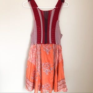 Free People Crochet Floral Tunic Tank Top